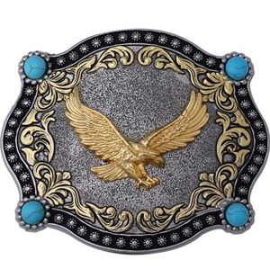 New eagle western cowboy belt buckle approximately 3.75x2.75.